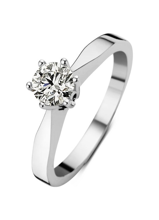 Diamond Point Witgouden solitair groeibriljant ring, 0.35 ct. 0.35 ct diamant Groeibriljant