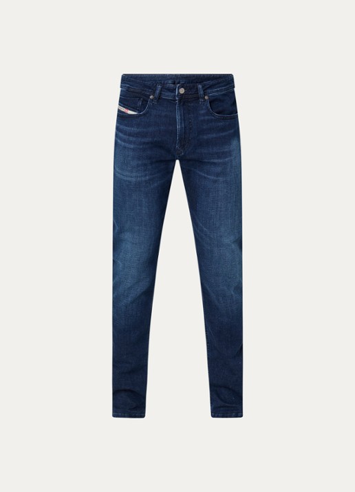 Diesel 1979 Sleenker skinny jeans met donkere wassing en steekzakken - voorkant 2 indigo