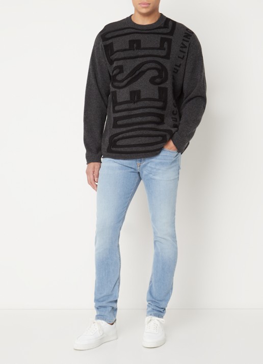 Diesel 1979 Sleenker skinny jeans met lichte wassing  - voorkant 3 indigo