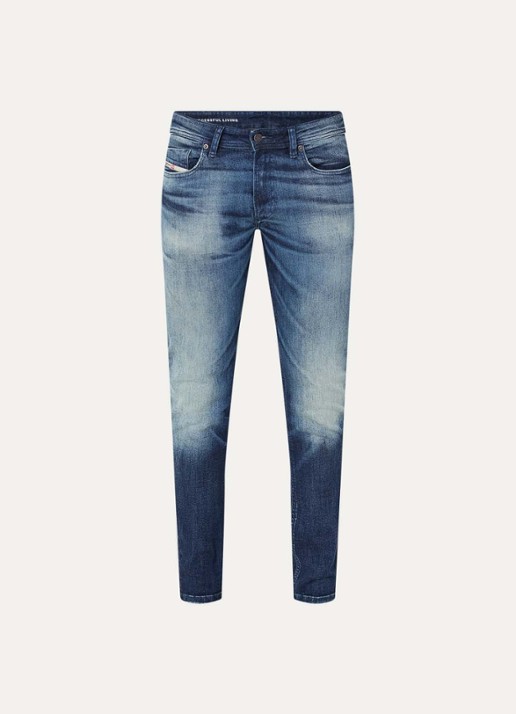 Diesel 1979 Sleenker slim fit jeans met donkere wassing - voorkant indigo