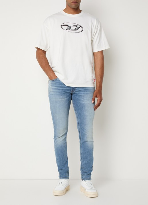 Diesel 1979 Sleenker slim fit jeans met lichte wassing - voorkant 2 indigo