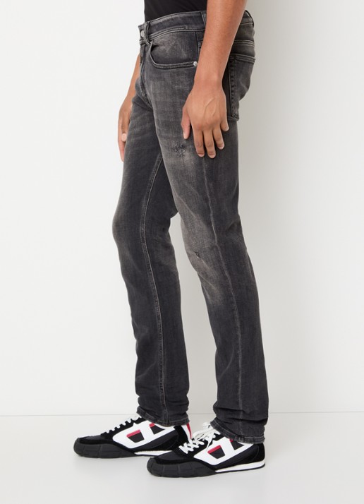 Diesel 1979 slim fit jeans met gekleurde wassing - detail 2 antraciet