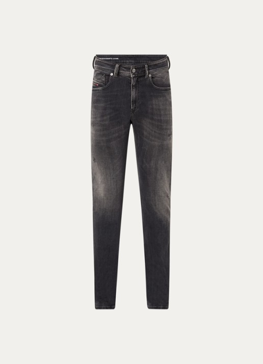 Diesel 1979 slim fit jeans met gekleurde wassing - voorkant 3 antraciet