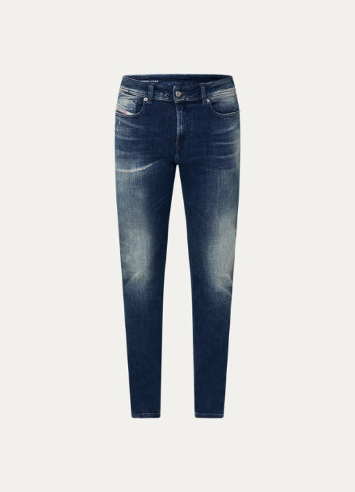 Diesel 1979 straight leg jeans met medium wassing - voorkant 4 indigo