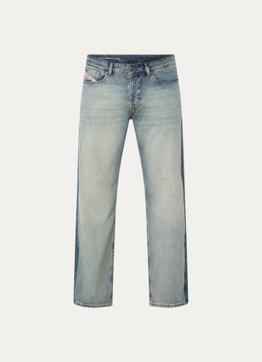Diesel 1980 D-Eeper-S straight leg jeans  met lichte wassing - voorkant indigo