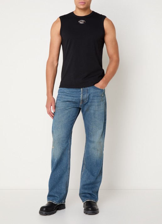 Diesel 1980 D-Eeper straight leg jeans met medium wassing - voorkant 2 indigo