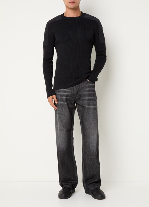 Diesel 1980 loose fit jeans met donkere wassing - voorkant 5 donkergrijs