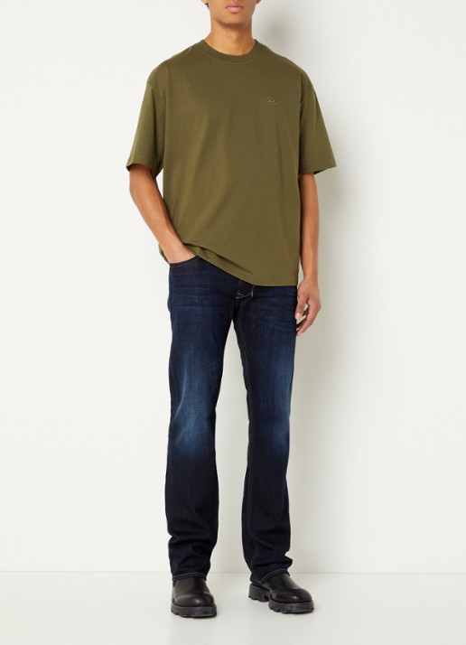 Diesel 1985 Larkee straight leg jeans met donkere wassing - voorkant 4 indigo