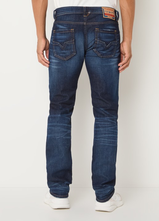 Diesel 1985 Larkee straight leg jeans met donkere wassing - achterkant 5 indigo
