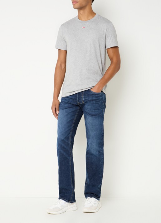 Diesel 1985 Larkee straight leg jeans met donkere wassing - voorkant 5 indigo
