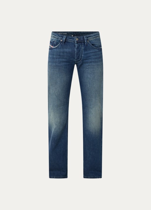 Diesel 1985 Larkee straight leg jeans met donkere wassing - voorkant indigo