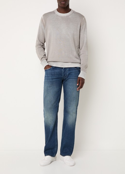 Diesel 1985 Larkee straight leg jeans met donkere wassing - voorkant 2 indigo