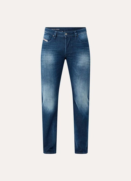 Diesel 1985 Larkee straight leg jeans met donkere wassing - voorkant 3 indigo
