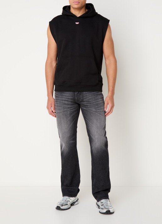 Diesel 1985 Larkee straight leg jeans met gekleurde wassing - voorkant 5 antraciet