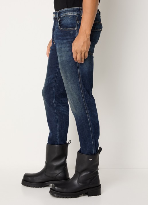 Diesel 1993 D-Vyl slim fit jeans met destroyed afwerking - detail 5 indigo