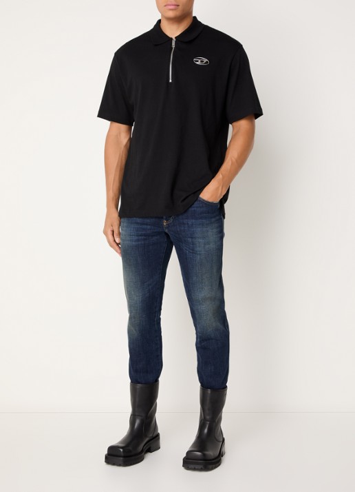 Diesel 1993 D-Vyl slim fit jeans met destroyed afwerking - voorkant 3 indigo