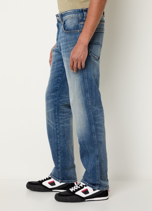 Diesel 1993 D-Vyl slim fit jeans met destroyed afwerking - detail 2 indigo