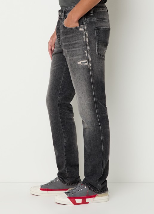 Diesel  1993 D-Vyl straight leg jeans met gekleurde wassing - detail 2 donkergrijs