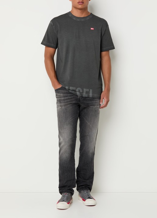 Diesel  1993 D-Vyl straight leg jeans met gekleurde wassing - voorkant 4 donkergrijs