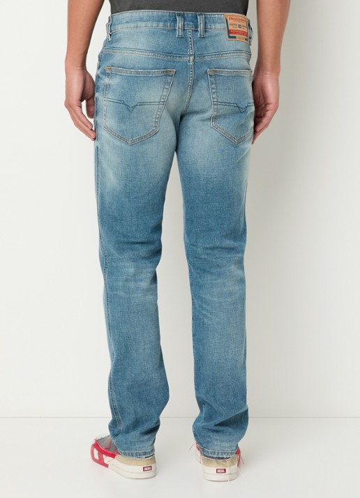 Diesel 1993 D-VYL straight leg jeans met medium wassing en steekzakken - achterkant indigo