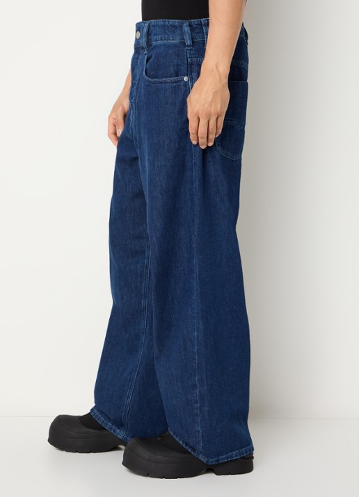 Diesel 1997 wide leg jeans met donkere wassing - detail 3 indigo