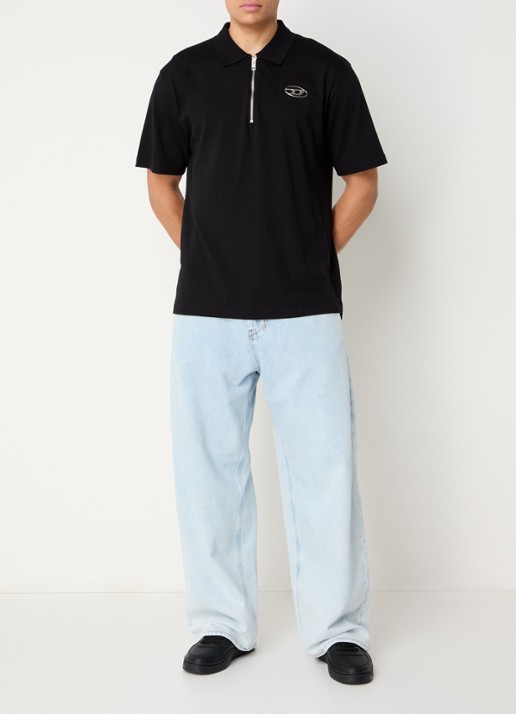 Diesel 1997 wide leg jeans met lichte wassing - voorkant 3 indigo