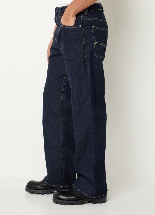 Diesel 2001 D-Macro loose fit jeans met donkere wassing - detail 3 indigo