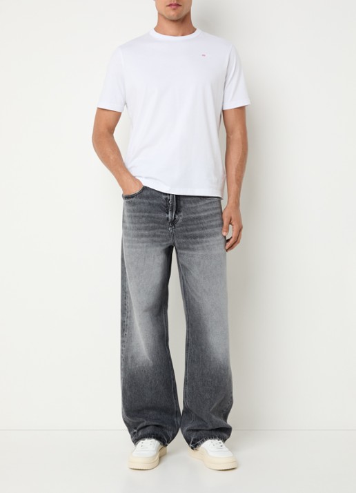 Diesel 2001 D-MACRO loose fit jeans met gekleurde wassing - voorkant 3 donkergrijs