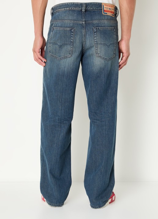 Diesel 2001 D-Macro straight leg jeans met medium wassing - achterkant 3 indigo