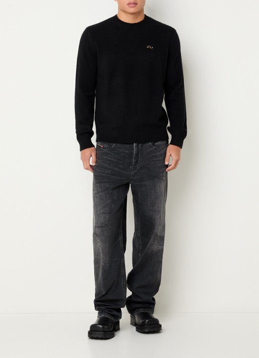 Diesel 2001 D-marco loose fit jeans met gekleurde wassing - voorkant 4 indigo