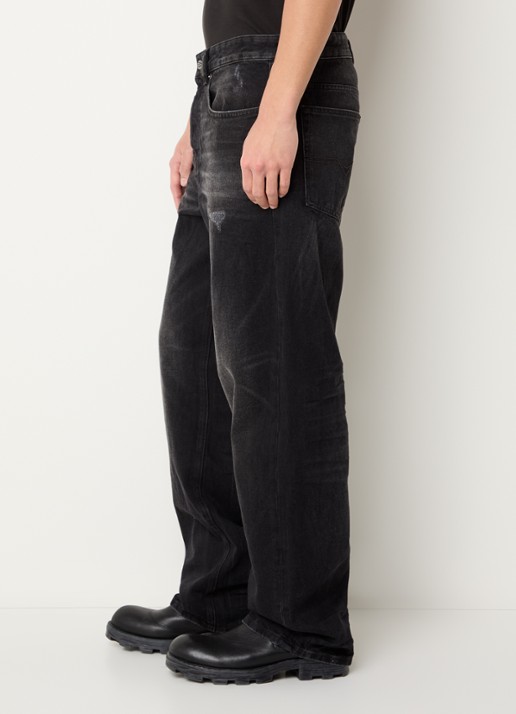 Diesel 2001 D-marco loose fit jeans met gekleurde wassing - detail 5 zwart