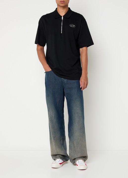 Diesel 2001 D-marco wide leg jeans met steekzakken - voorkant 5 indigo