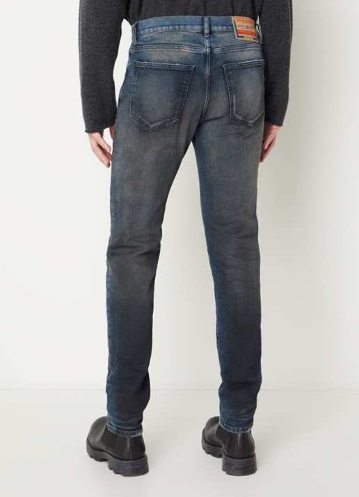 Diesel 2019 D-Strukt skinny jeans met donkere wassing - achterkant 5 indigo