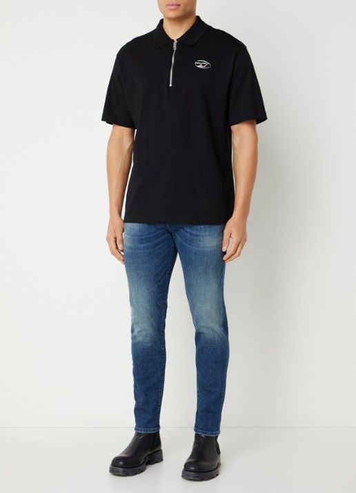 Diesel 2019 D-Strukt skinny jeans met medium wassing - voorkant 2 indigo