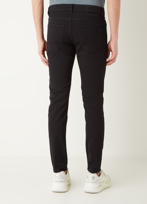 Diesel 2019 D-Strukt slim fit jeans met gekleurde wassing - achterkant 3 zwart