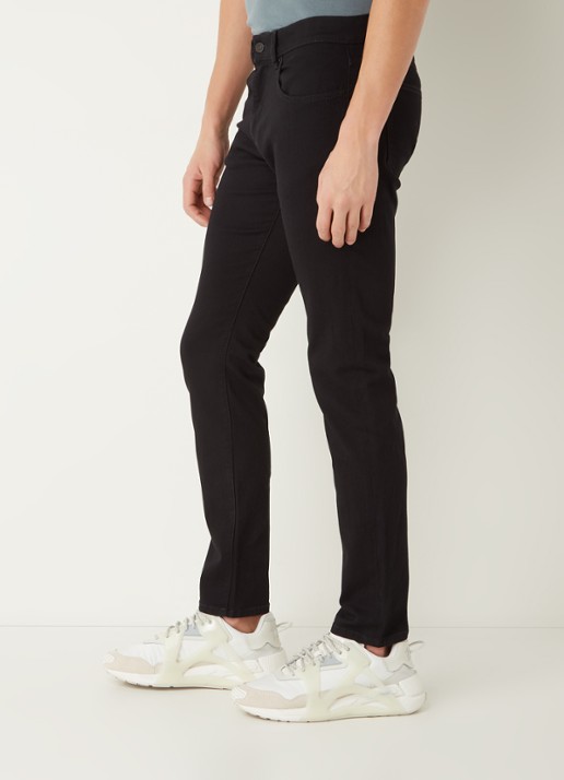 Diesel 2019 D-Strukt slim fit jeans met gekleurde wassing - detail 2 zwart