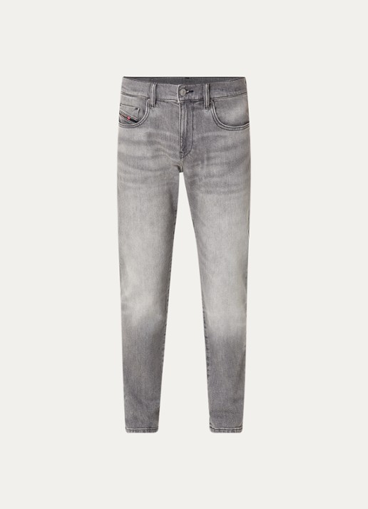Diesel 2019 D-strukt slim fit jeans met gekleurde wassing - voorkant 4 antraciet