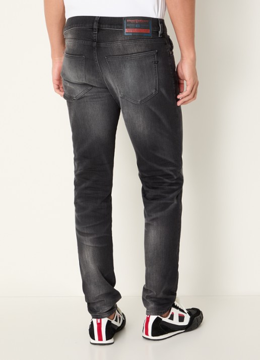 Diesel 2019 D-strukt slim fit jeans met gekleurde wassing - achterkant 5 antraciet