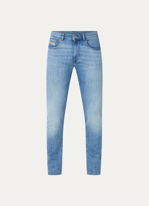 Diesel  2019 D-Strukt slim fit jeans met medium wassing - voorkant 4 indigo