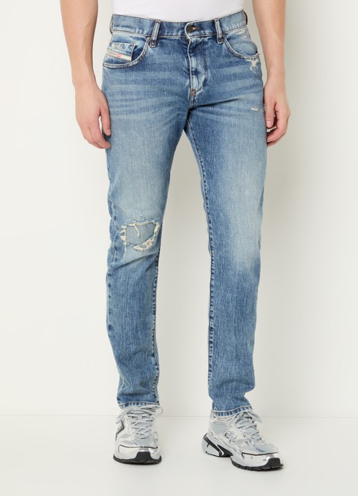 Diesel 2019 D-Strukt slim fit jeans met medium wassing - detail 3 indigo