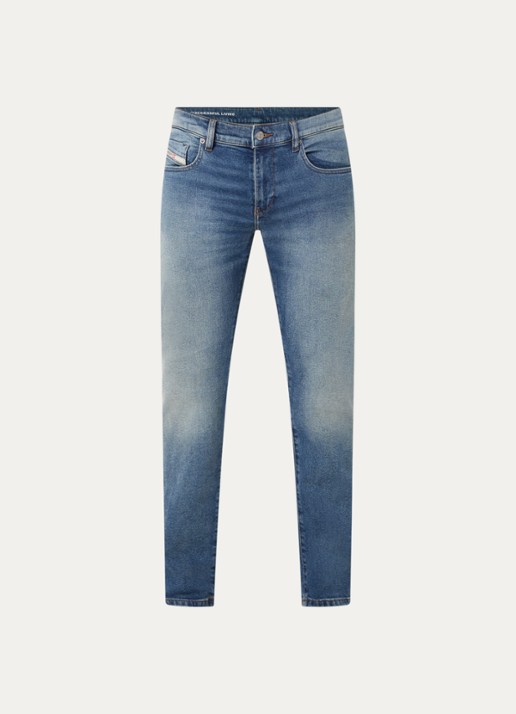 Diesel 2019 D-Strukt slim fit jeans met medium wassing - voorkant 3 indigo