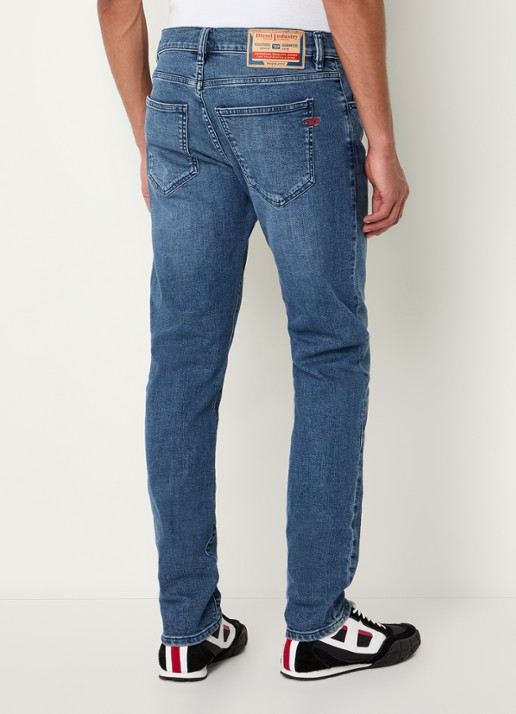 Diesel 2019 D-strukt straight fit jeans met medium wassing  - achterkant 3 indigo