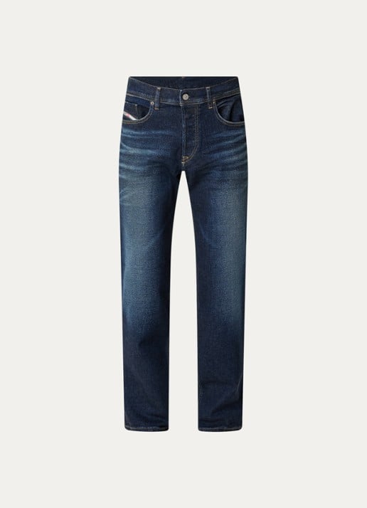 Diesel 2023 D-finitive straight fit jeans met medium wassing - voorkant 2 indigo
