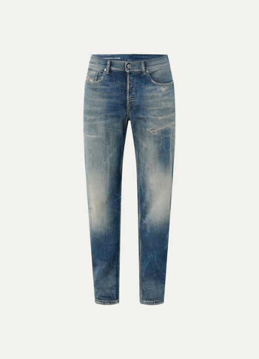 Diesel 2023 D-Finitive straight leg jeans met medium wassing - voorkant indigo