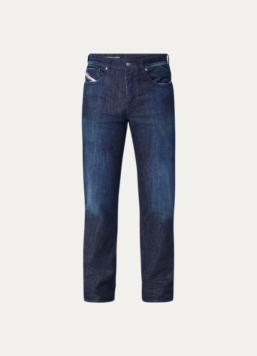 Diesel 2023 D-Finitive tapered fit jeans met donkere wassing - voorkant indigo