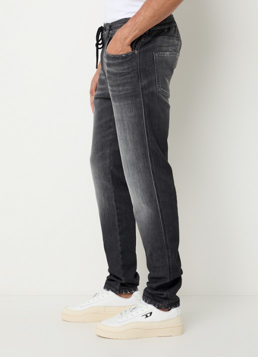 Diesel 2026 D-strukt slim fit jeans met trekkoord - detail 5 antraciet