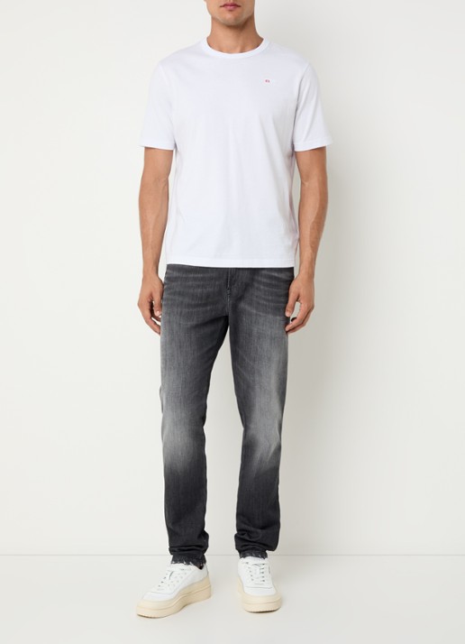 Diesel 2026 D-strukt slim fit jeans met trekkoord - voorkant 3 antraciet