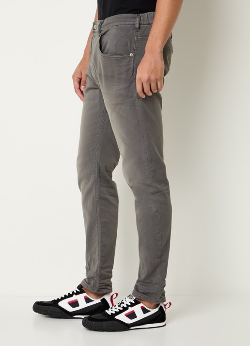 Diesel 2032 D-Krooley-Bw Joggjeans® slim fit jeans met gekleurde wassing - detail 2 grijs