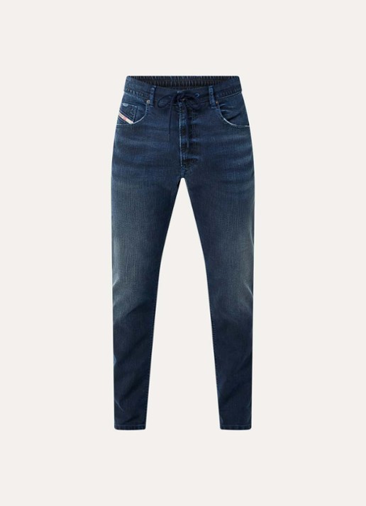 Diesel 2032 D-Krooley Joggjeans® slim fit jeans met donkere wassing - voorkant indigo