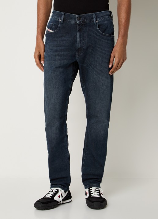Diesel 2032 D-KROOLEY loose fit jeans met donkere wassing - detail 3 indigo